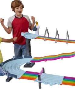 Hot Wheels Mario Kart Rainbow Road Raceway 8-Foot Track Set