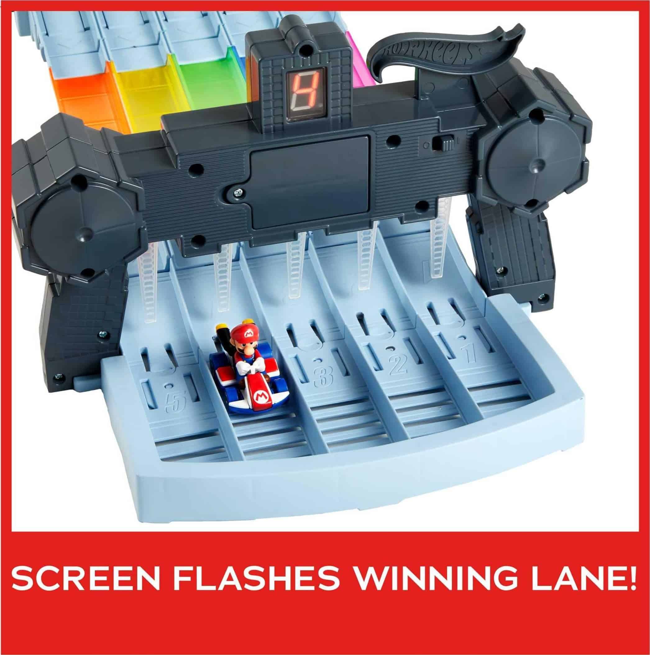 Hot Wheels Mario Kart Rainbow Road Raceway 8-Foot Track Set - Imagen 4