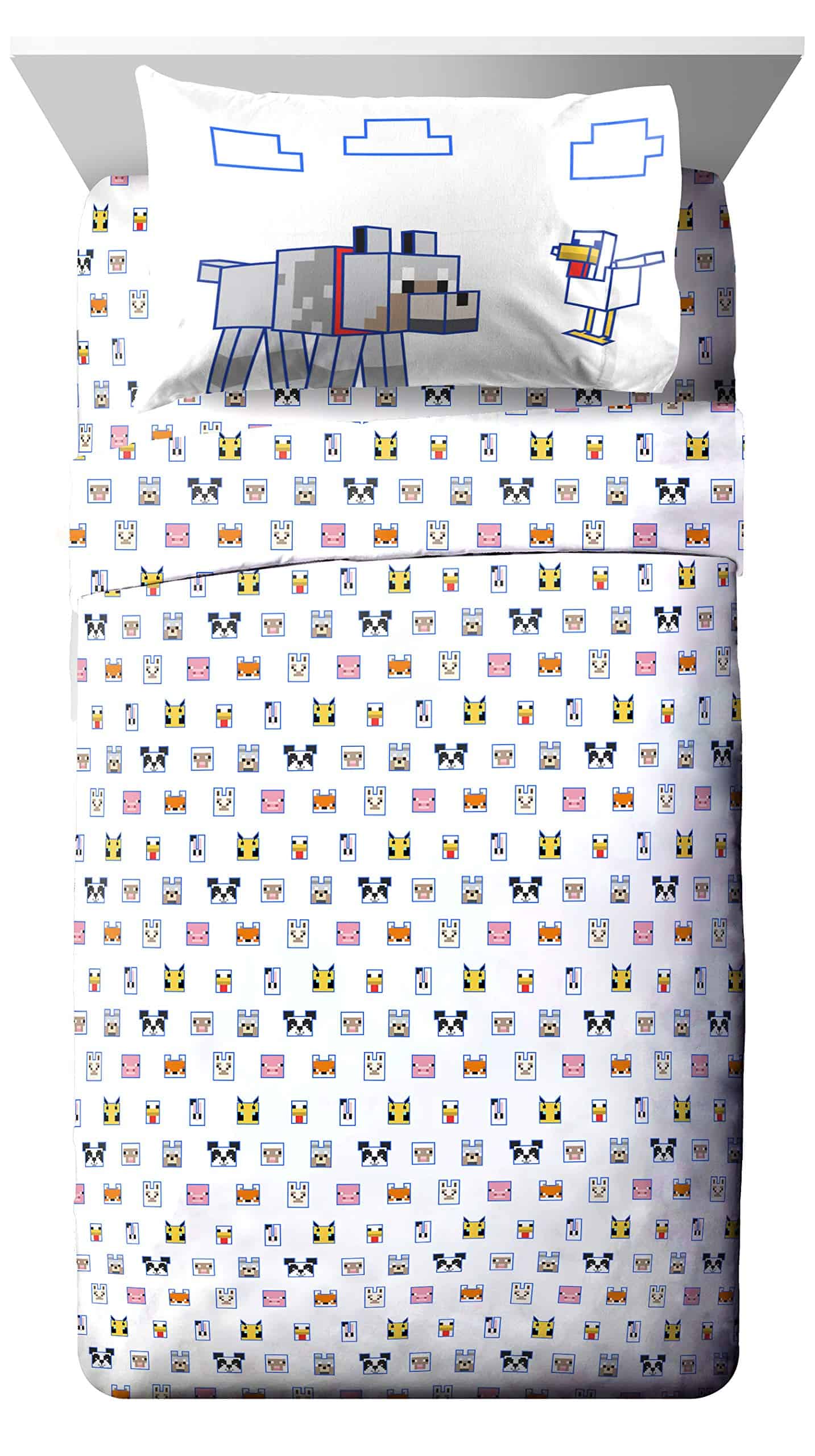 Jay Franco Minecraft Animal Patch 5 Piezas Juego de Cama - Imagen 4