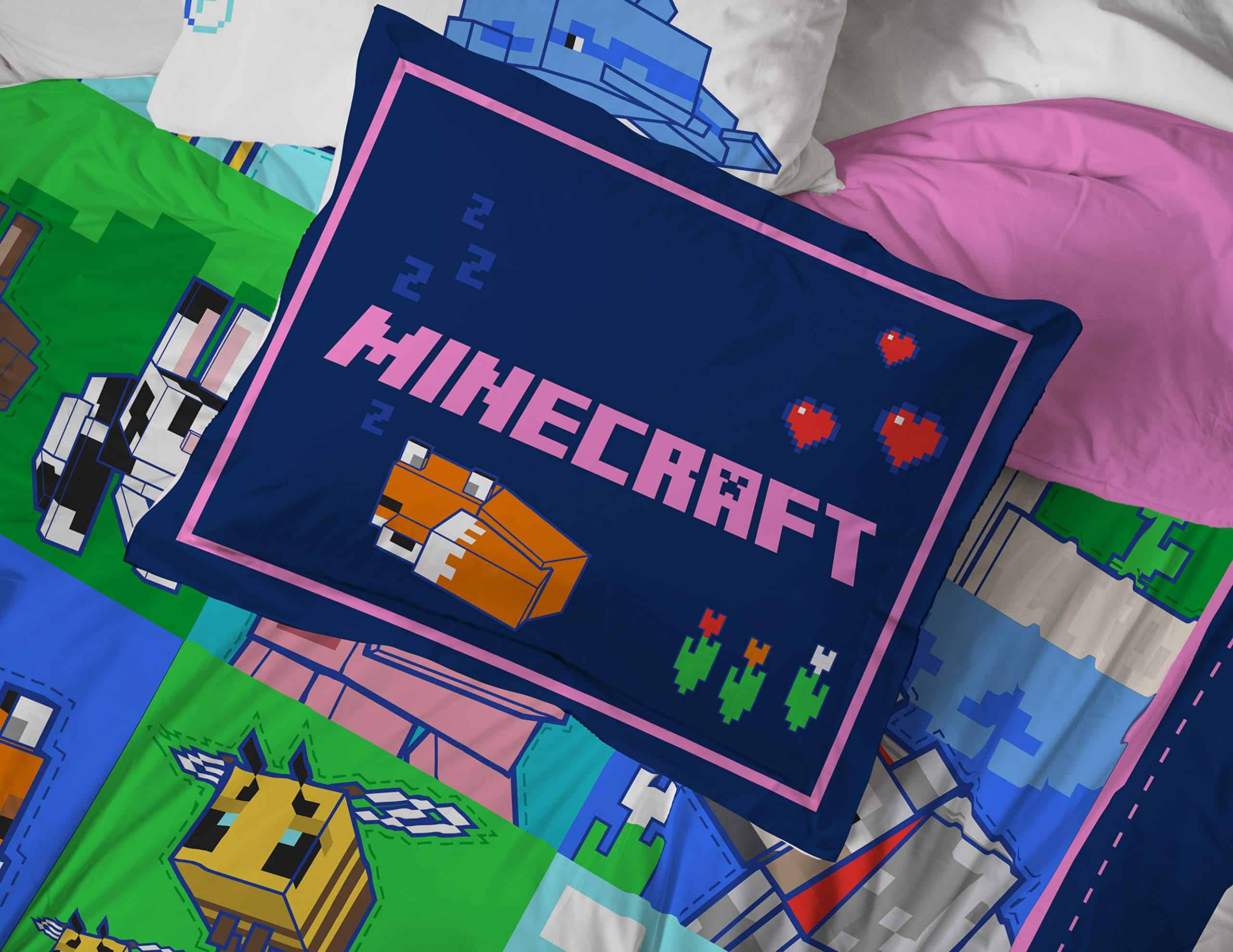 Jay Franco Minecraft Animal Patch 5 Piezas Juego de Cama - Imagen 7