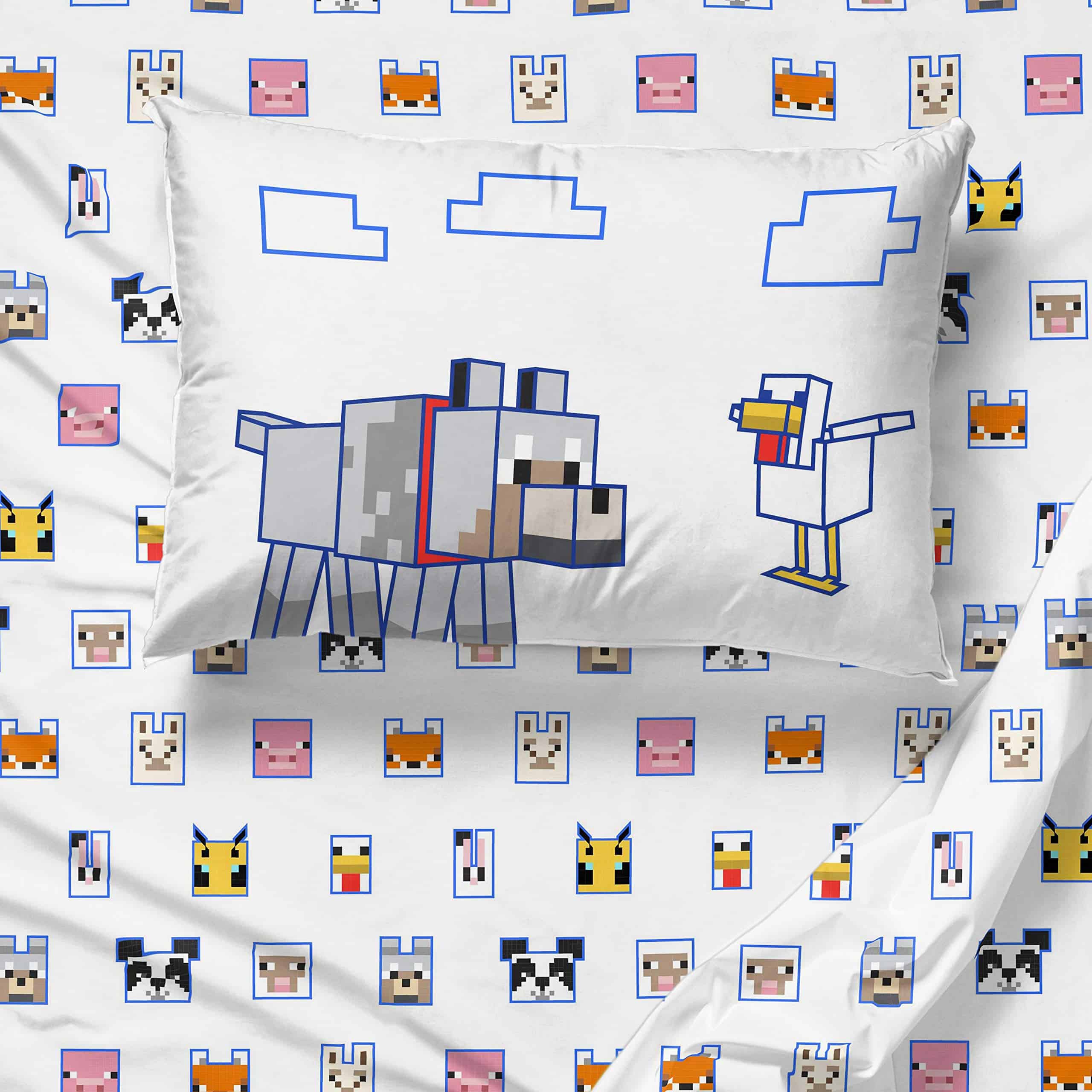 Jay Franco Minecraft Animal Patch 5 Piezas Juego de Cama - Imagen 6