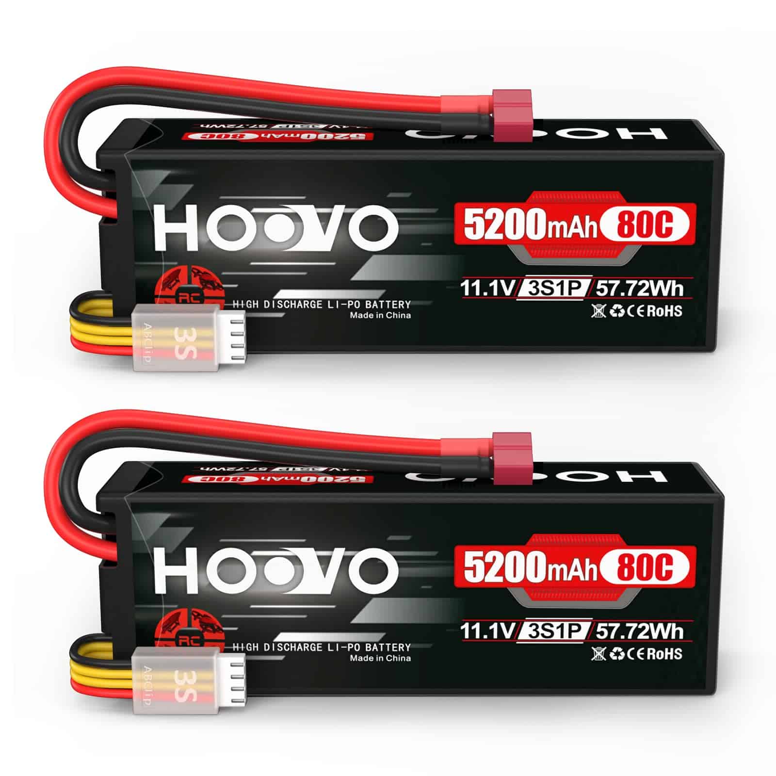 Batería HOOVO 3S Lipo 5200mAh 11.1V 80C con Estuche Rígido