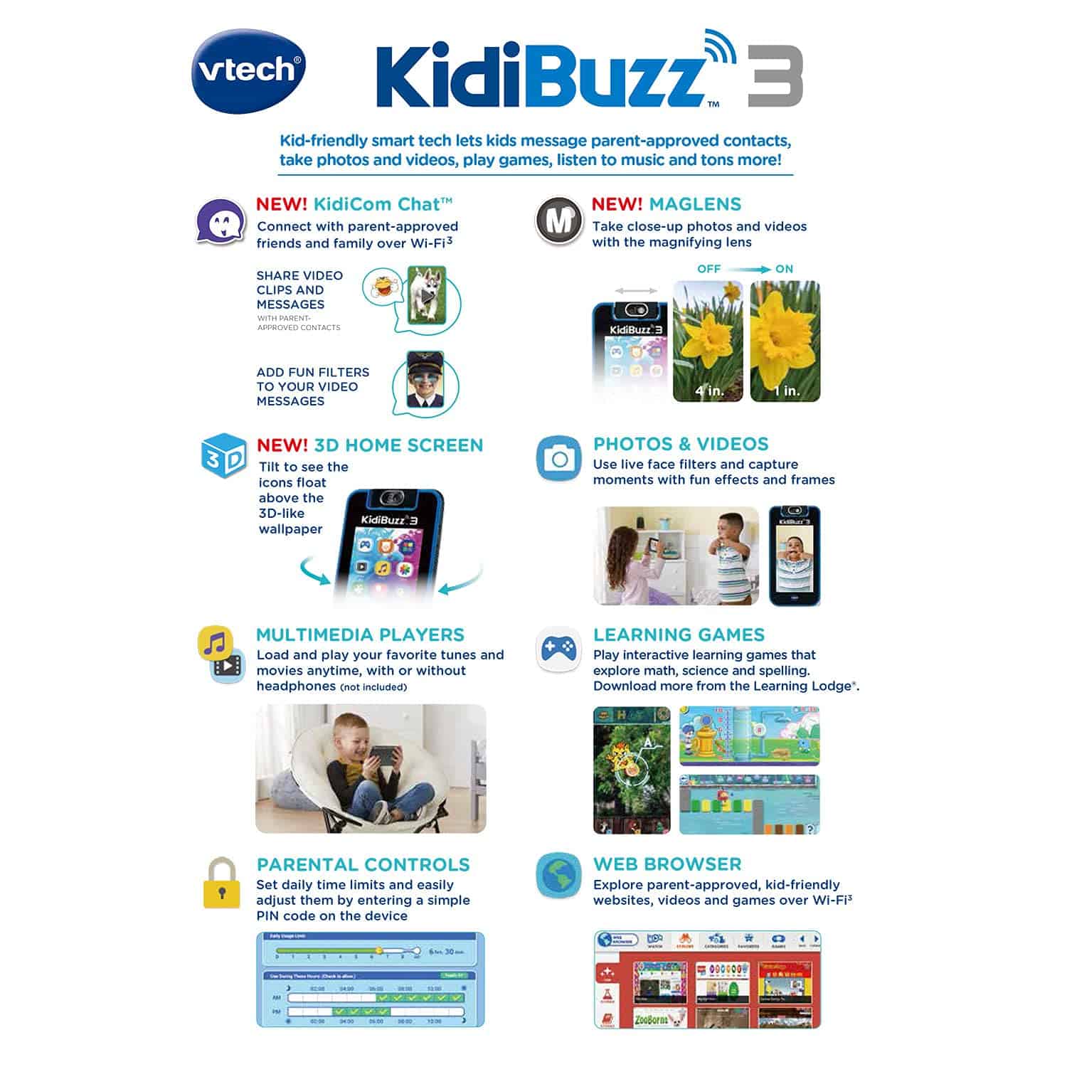 VTech KidiBuzz 3, Negro - Imagen 9