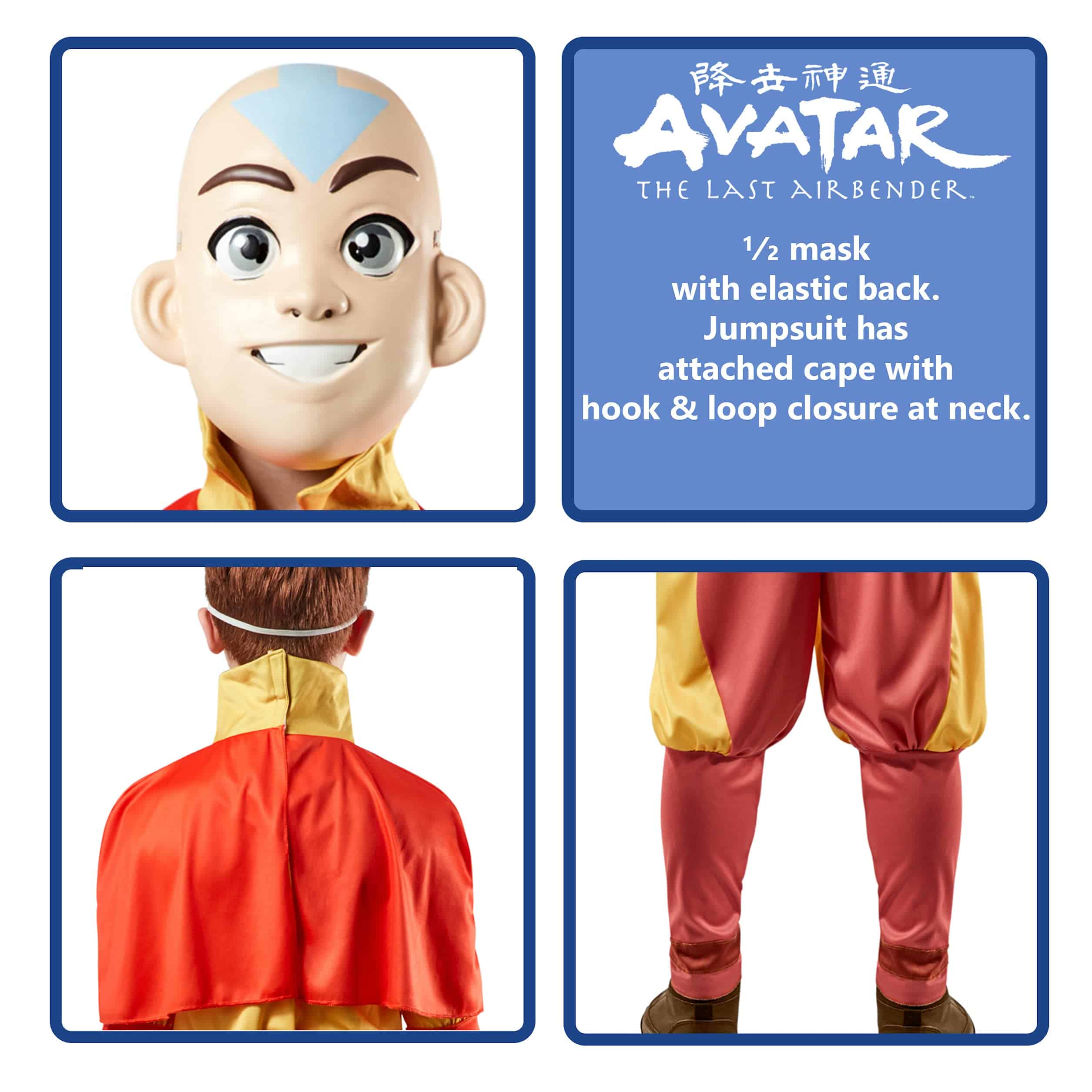 Disfraz de Aang de Avatar: La Última Airbender para Niño, - Imagen 4