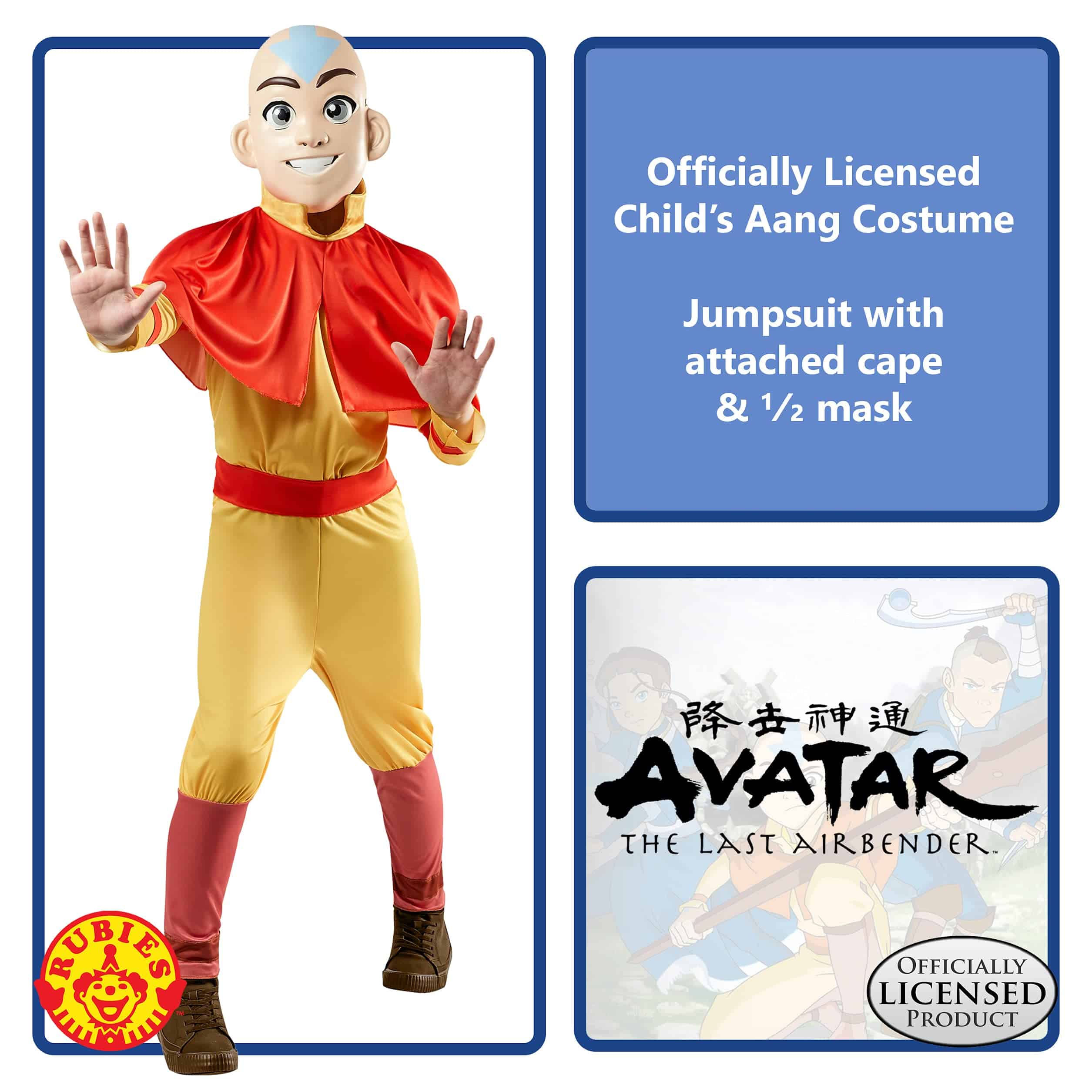 Disfraz de Aang de Avatar: La Última Airbender para Niño, - Imagen 3