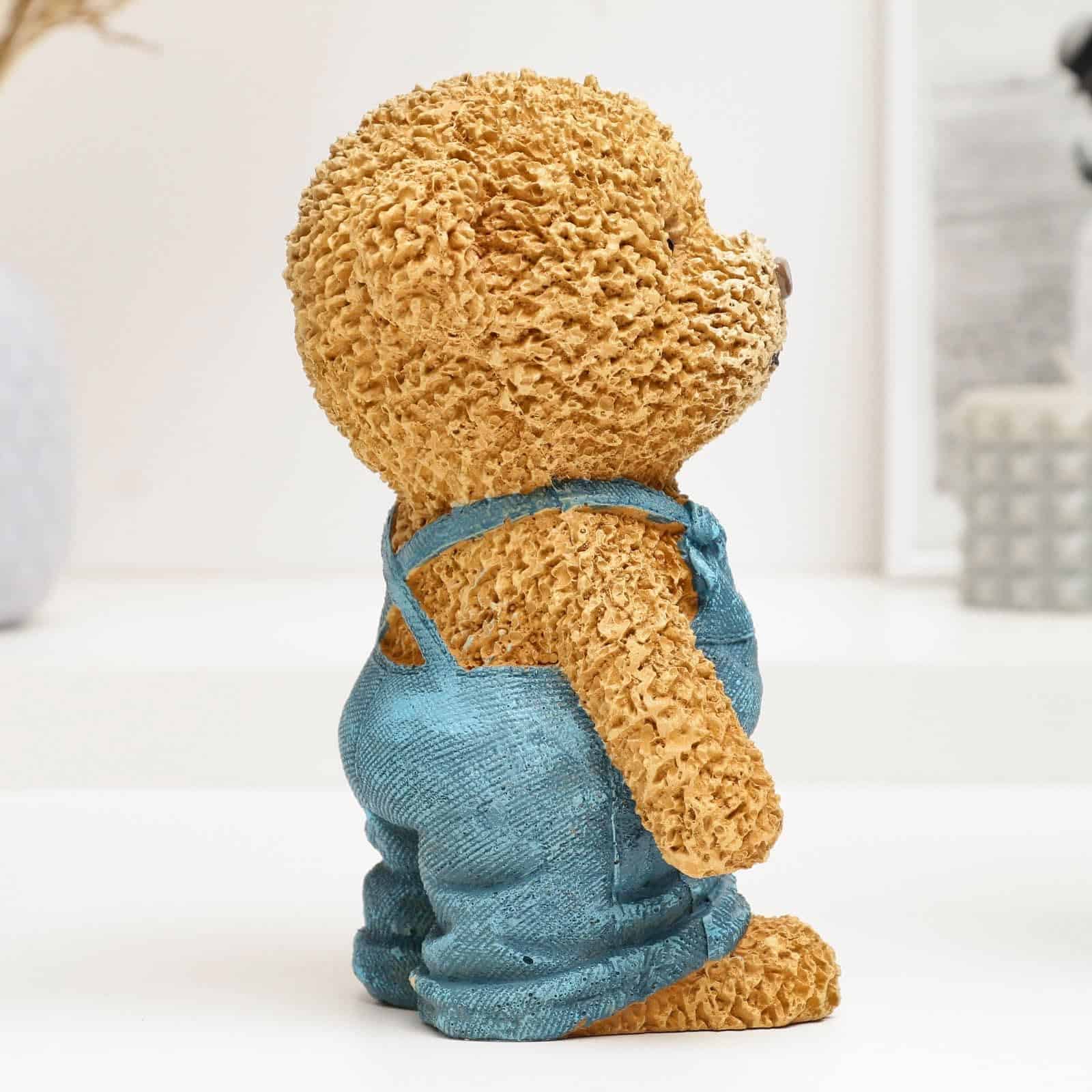 Lindo Alcancía en Forma de Oso de Polystone Color Café - Imagen 5