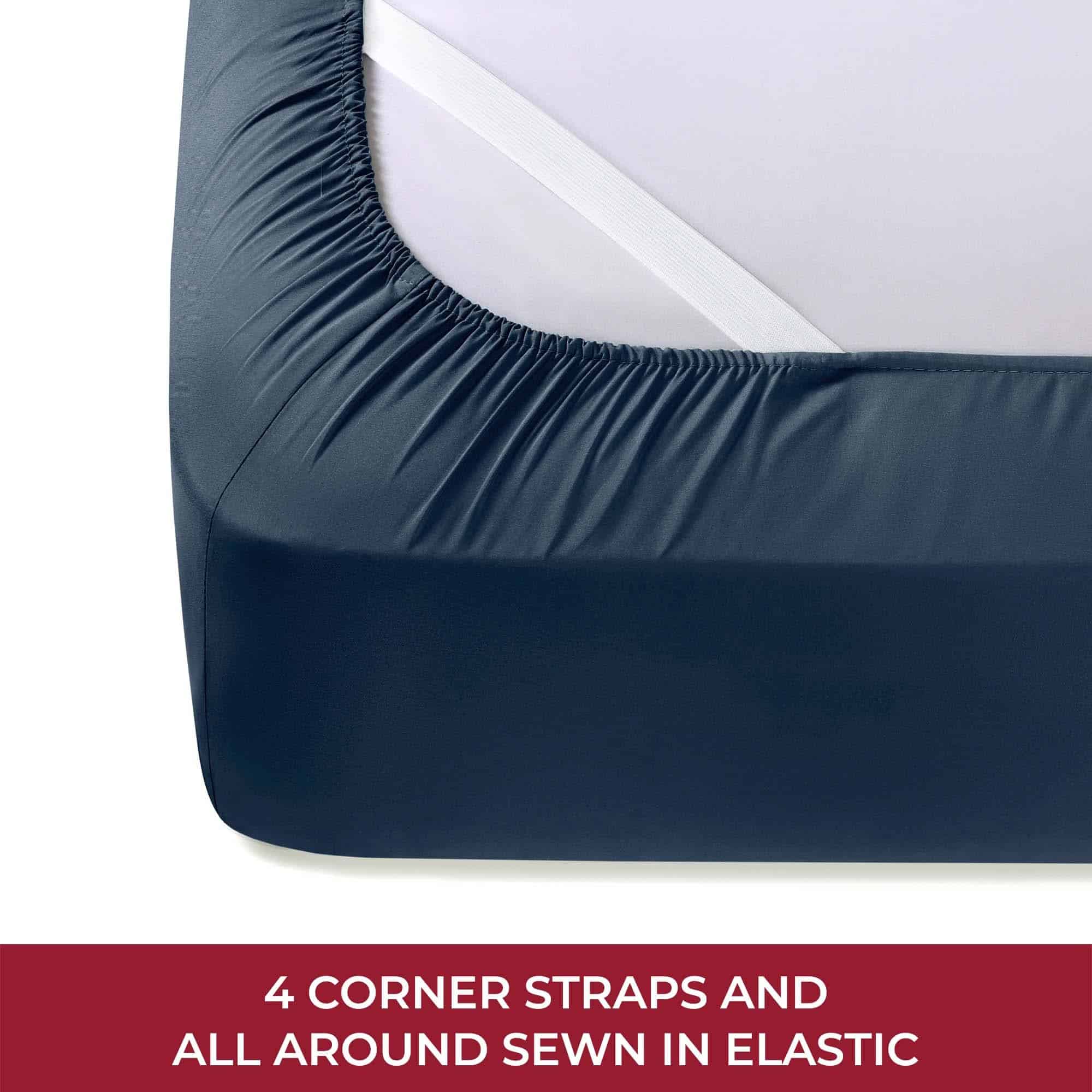 Juego de sábanas Mellanni RV Short Queen -Azul Marino - Imagen 7