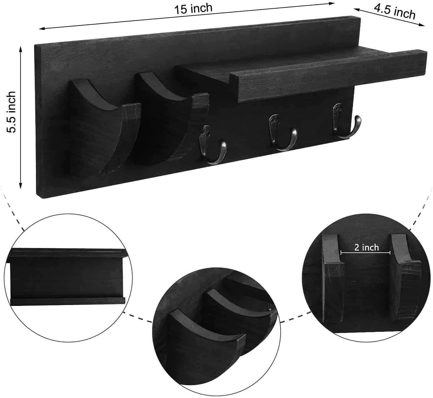 Bikoney Guitar Wall Hanger Guitar Holder Wall Mount Bracket - Imagen 5