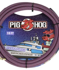 Cable de Instrumento Pig Hog Riviera Purple, Recto a Ángulo