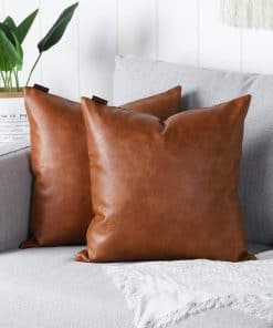 Set de 2 Fundas de Cojín Decorativas de -Marrón