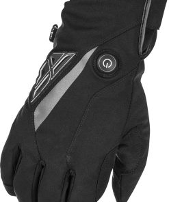Guantes Calefactables Fly Racing Title (Negro/Plata,