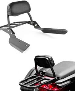 Promesa Más Rápida Respaldo Negro Sissy Bar + Soporte de