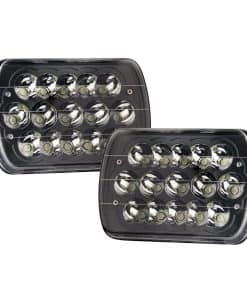 Par Negro de Faros Rectangulares 45w 7x6 5x7 Pulgadas 6052