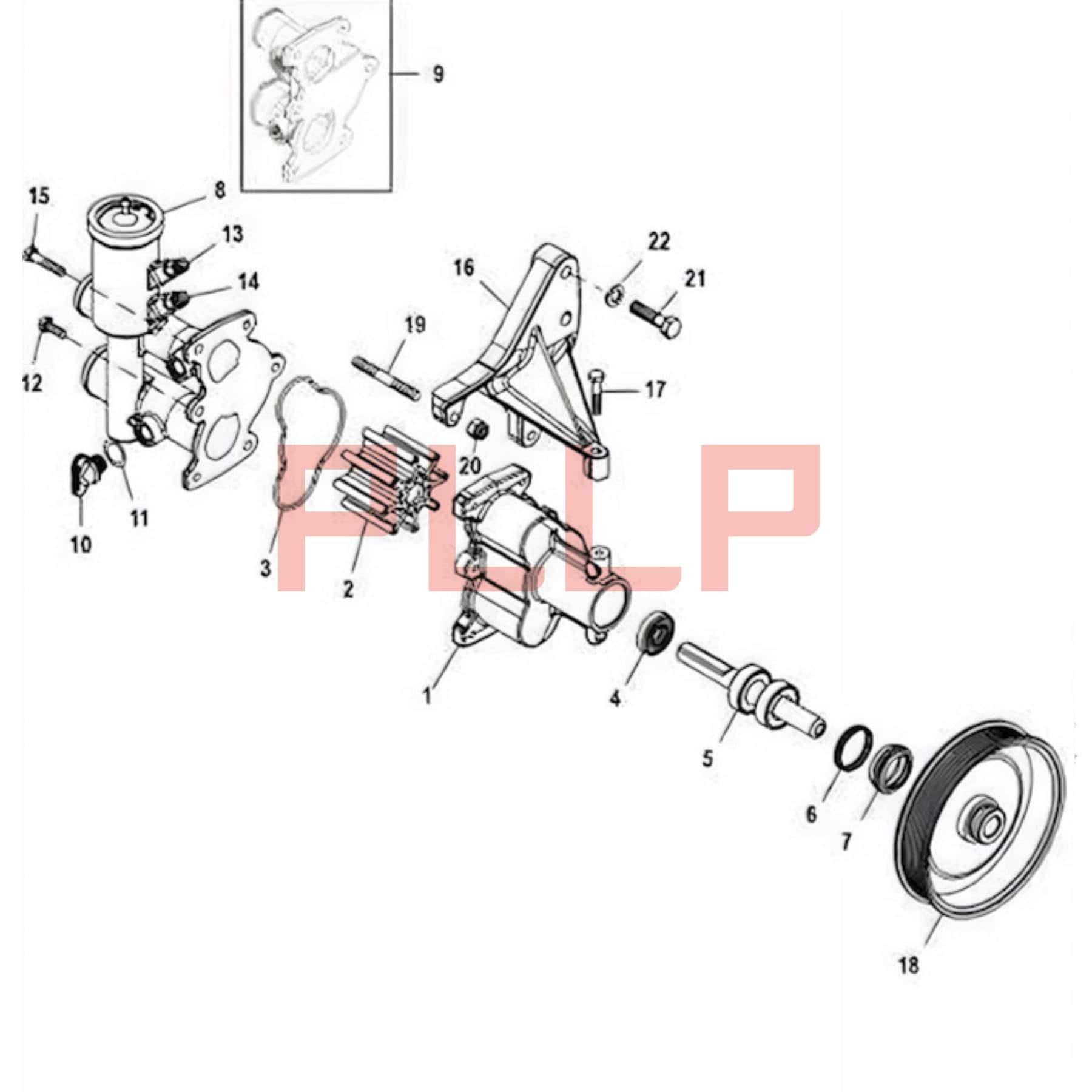 PLLP Pieza de repuesto para la polea de la bomba de agua de - Imagen 3