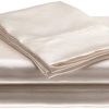 Roch Linen Juego de Cama de Satén de Seda Pura 100%, 7