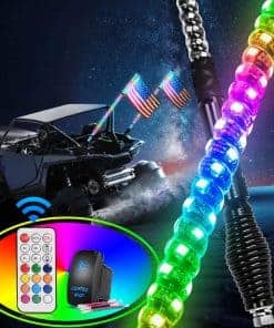 Nilight 2PCS 5FT Luz de Látigo Led RGB en Espiral con Base