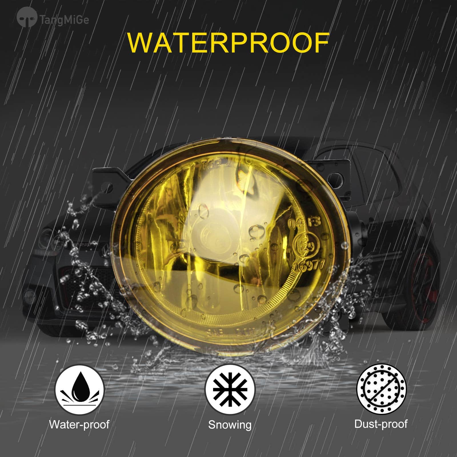 Luces antiniebla TangMiGe para Volkswagen -Amarillo - Imagen 7