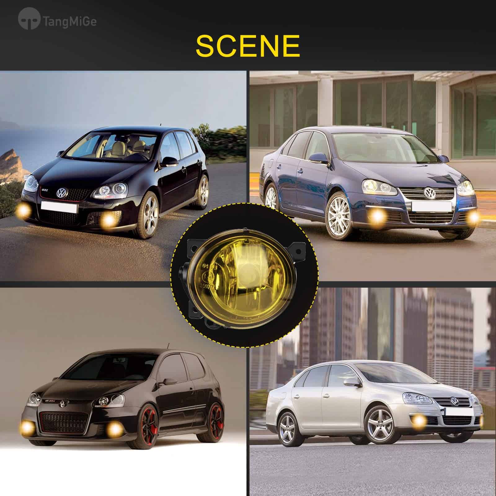Luces antiniebla TangMiGe para Volkswagen -Amarillo - Imagen 8