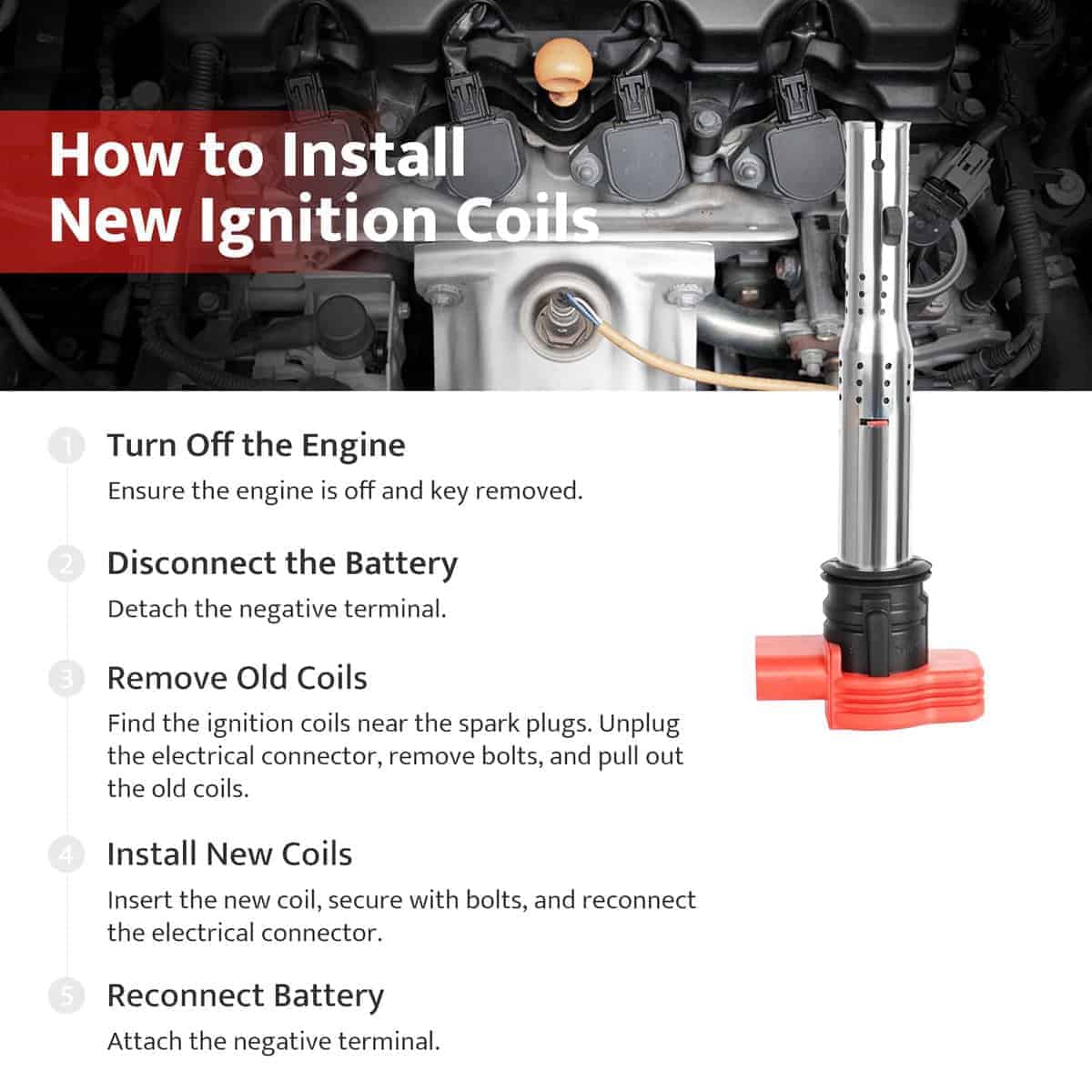 Paquete de Bobinas de Encendido de Repuesto para Turbo 2.0 - Imagen 7