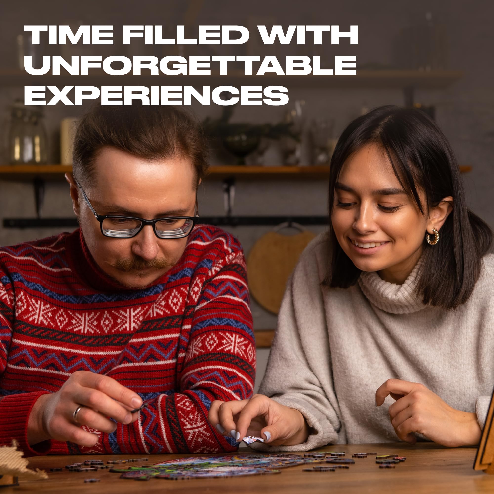 Rompecabezas de Madera Original UNIDRAGON - Panda Serio, - Imagen 4