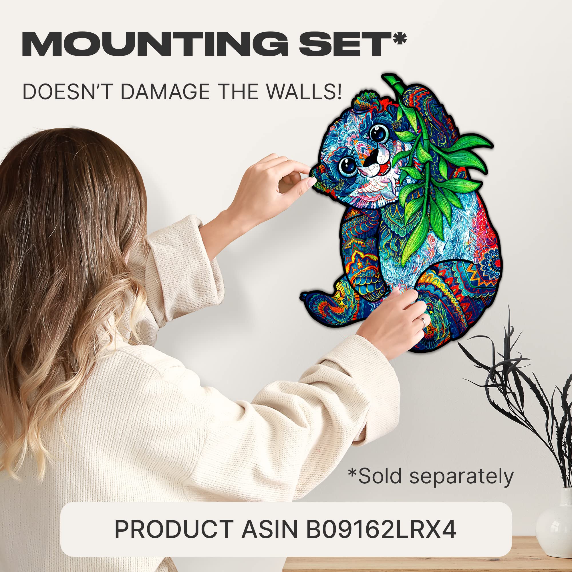 Rompecabezas de Madera Original UNIDRAGON - Panda Serio, - Imagen 7