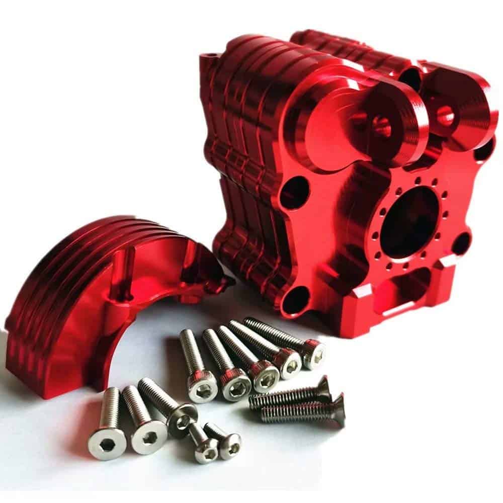 Caja de engranajes central de aluminio rojo para Arrma 1/5