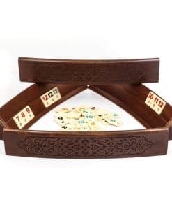 Juego de Rummy de Madera Tallada Curvada de Helena Wood Art