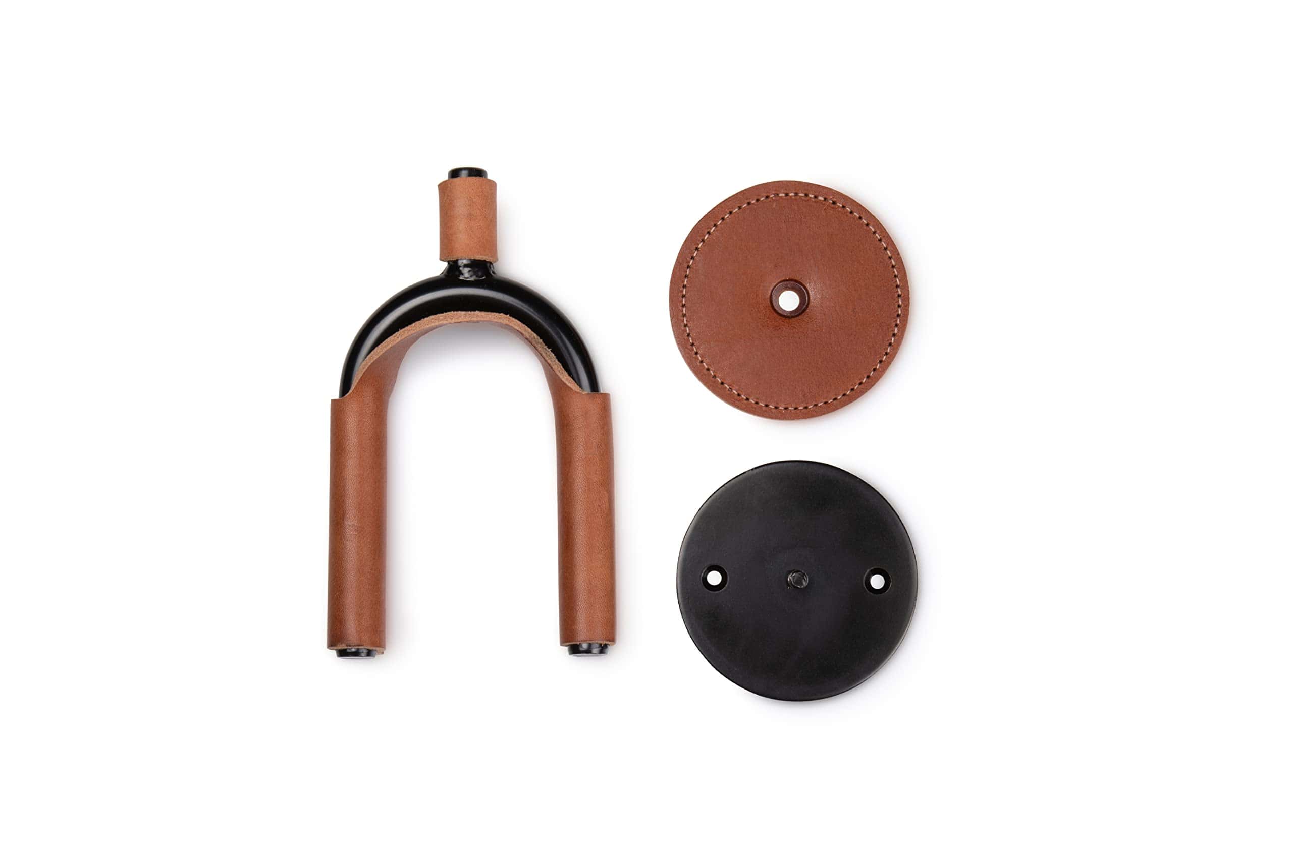 Colgador de guitarra de acero forjado -Negro y bronceado - Imagen 6