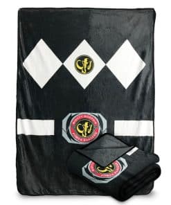 Cobija de Felpa Suave Mighty Morphin Power Rangers Black
