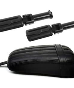 Asiento trasero del pasajero WOWTK con kit de reposapiés