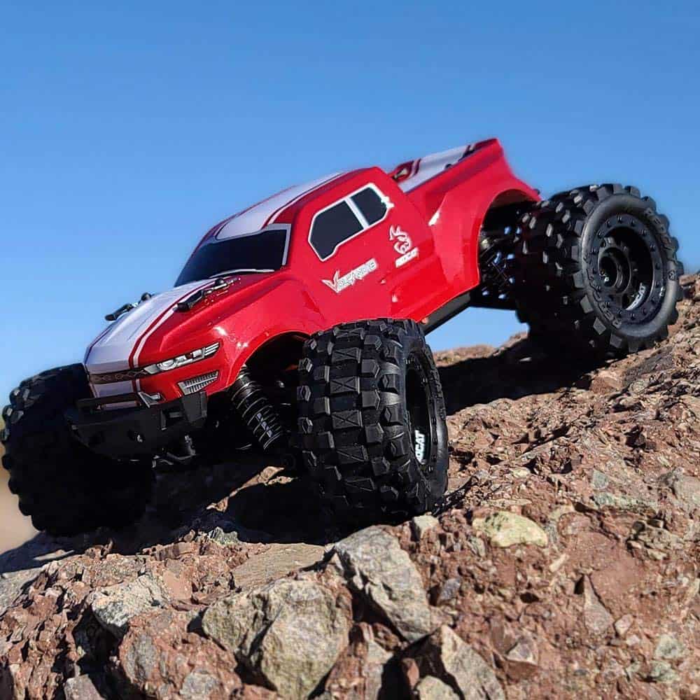 Camión monstruo escala 1/16 Redcat Racing Volcano-16 - Rojo - Imagen 3