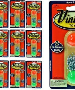 JA-RU Vintage Metal Jacks Game Set/Two Bouncy Balls. (12