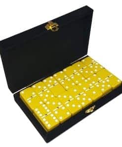 Dominó Marion Doble 6 Amarillo con Puntos Blancos - Tamaño