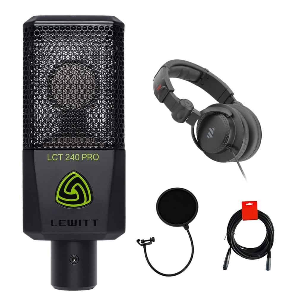 Micrófono de condensador Lewitt LCT-240 Pro (Negro) Paquete