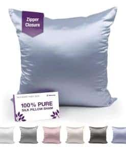 Funda de almohada de seda 100% Mulberry Park -Azul acero