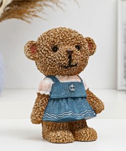 Lindo Alcancía Marrón Oso Alcancía de Polystone Alcancía