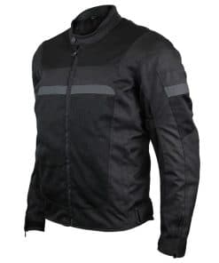 Chamarra de moto perforada de malla reflectante para