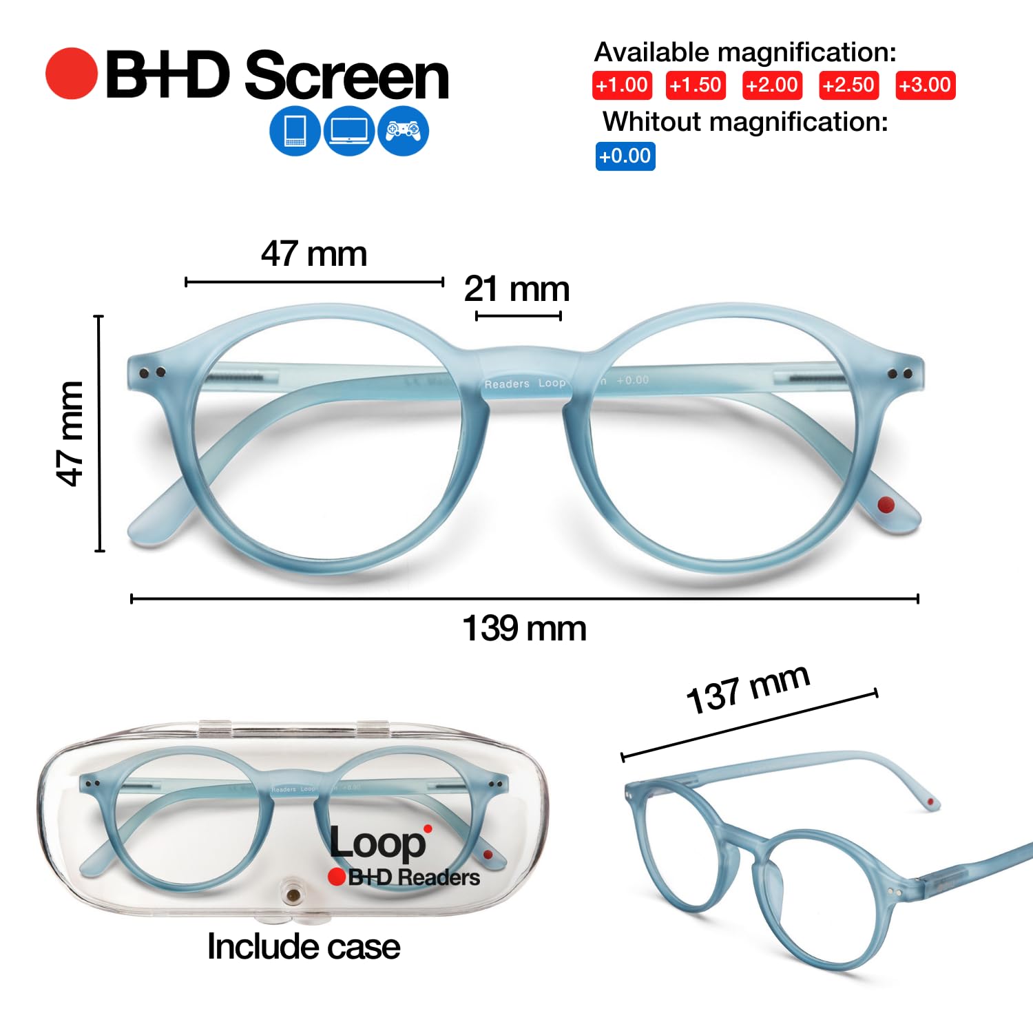 Lentes de Lectura Bloqueadores de Luz Azul B + D Loop - Imagen 5