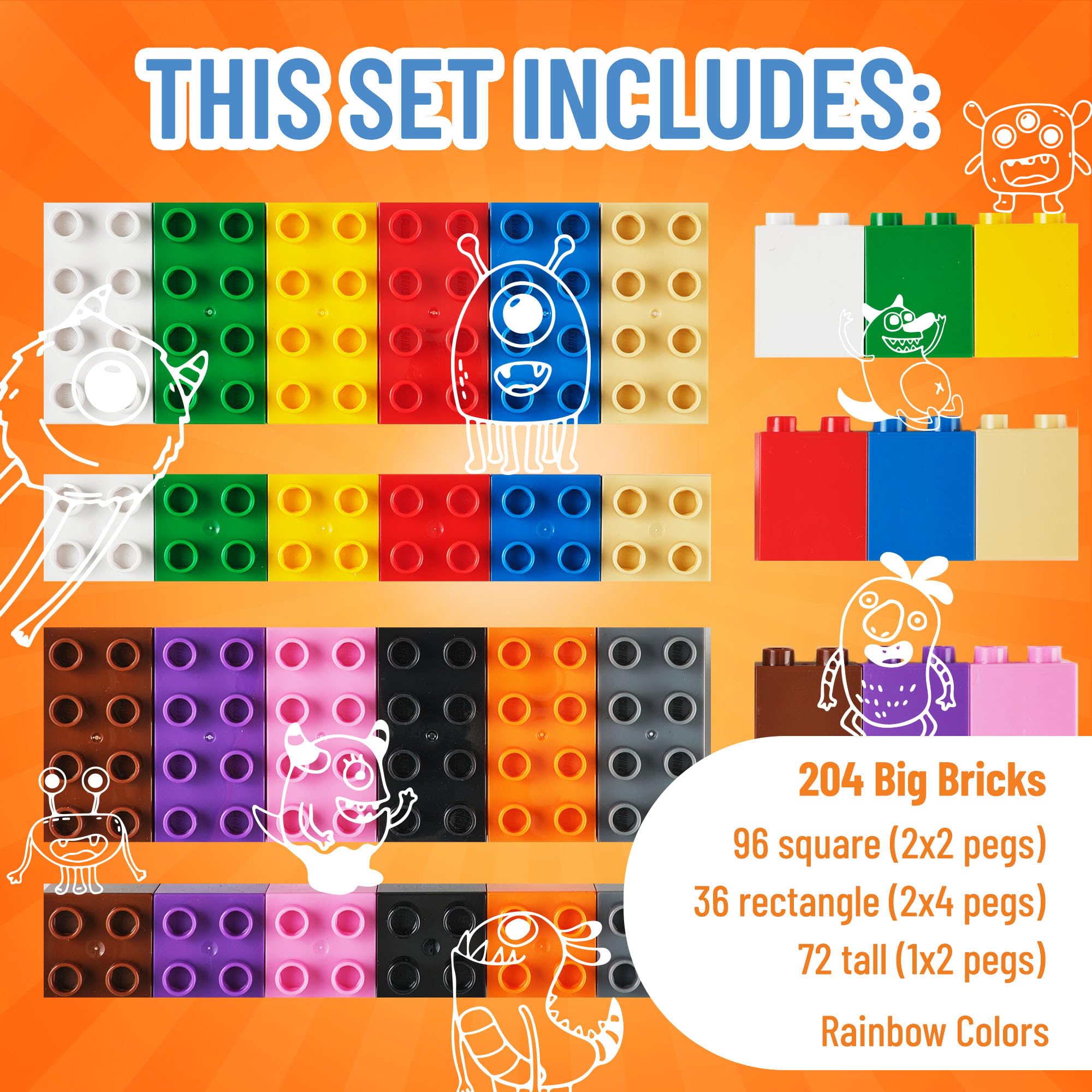 Set de Grandes Bloques, Bloques de Construcción Grandes - Imagen 4