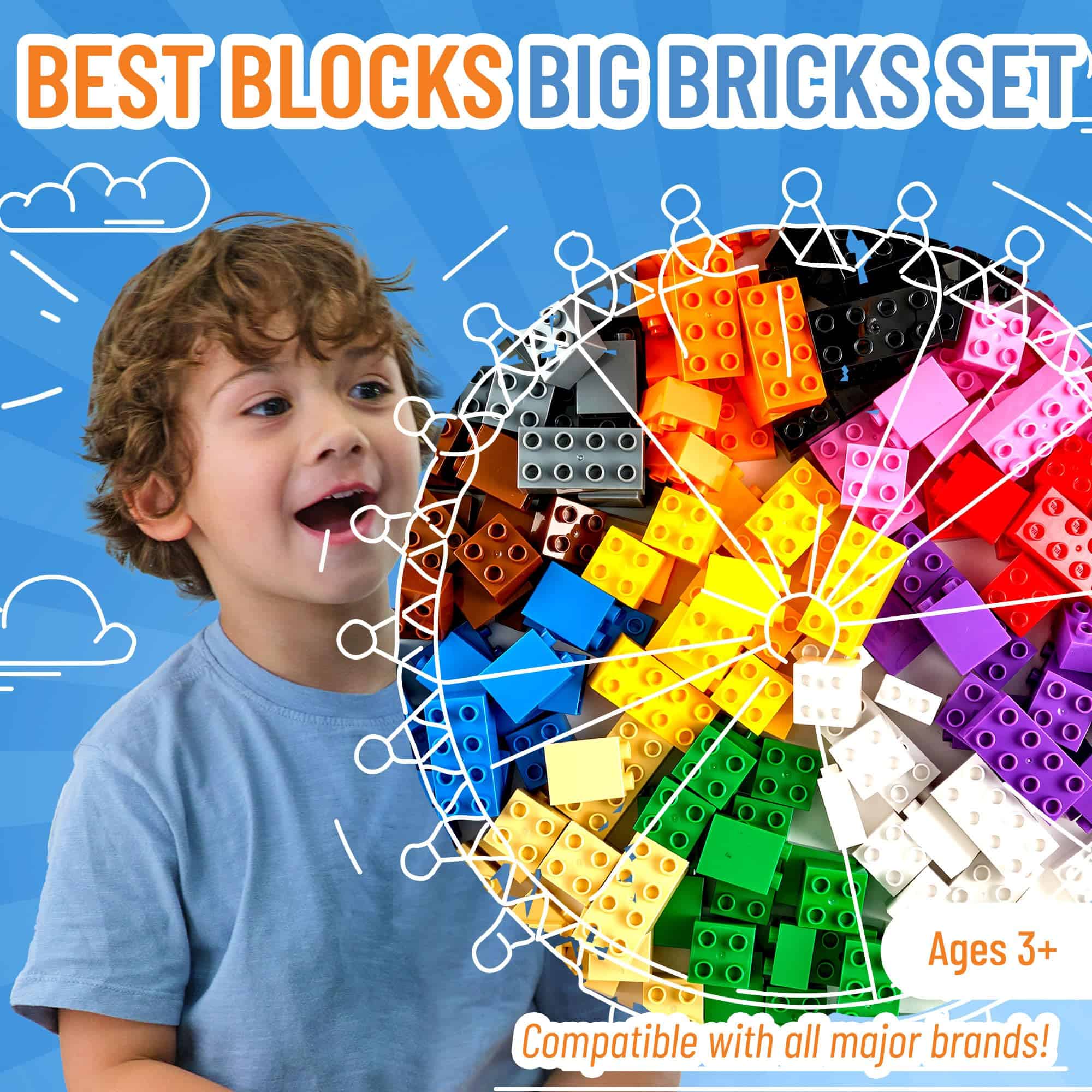 Set de Grandes Bloques, Bloques de Construcción Grandes - Imagen 3