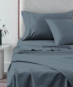 Juego de Sábanas de Algodón Puro Pizuna -Azul