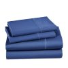 Juego de Sábanas de Algodón 100% de 600 Hilos - -Azul Oscuro