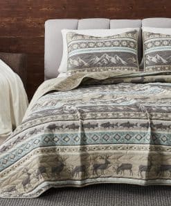 Juego de Colcha Edredón Reversible Lodge Rústico de 2