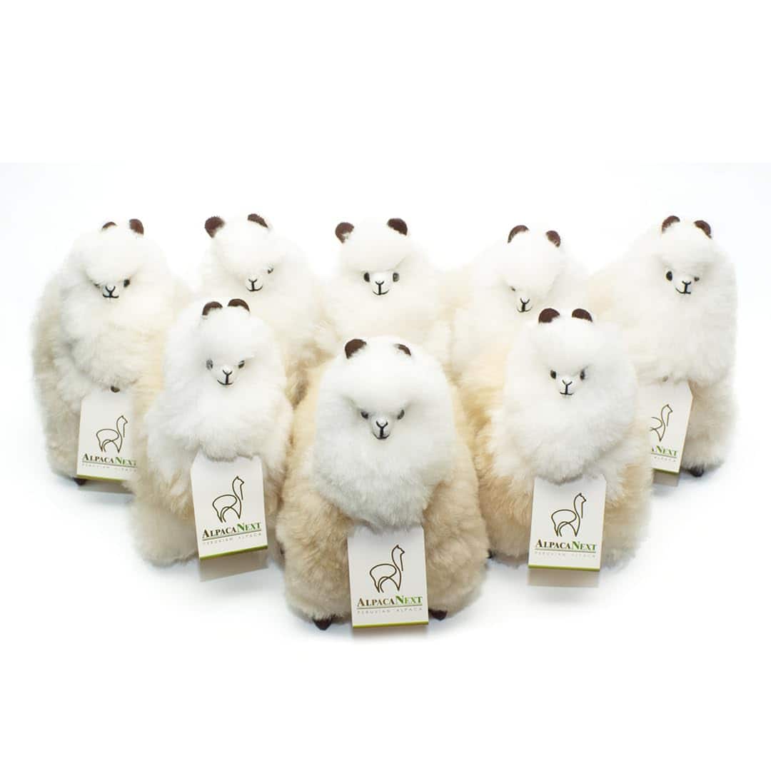 Peluche de AlpacaNext Llama - 12 pulgadas. -Beige y Blanco - Imagen 5