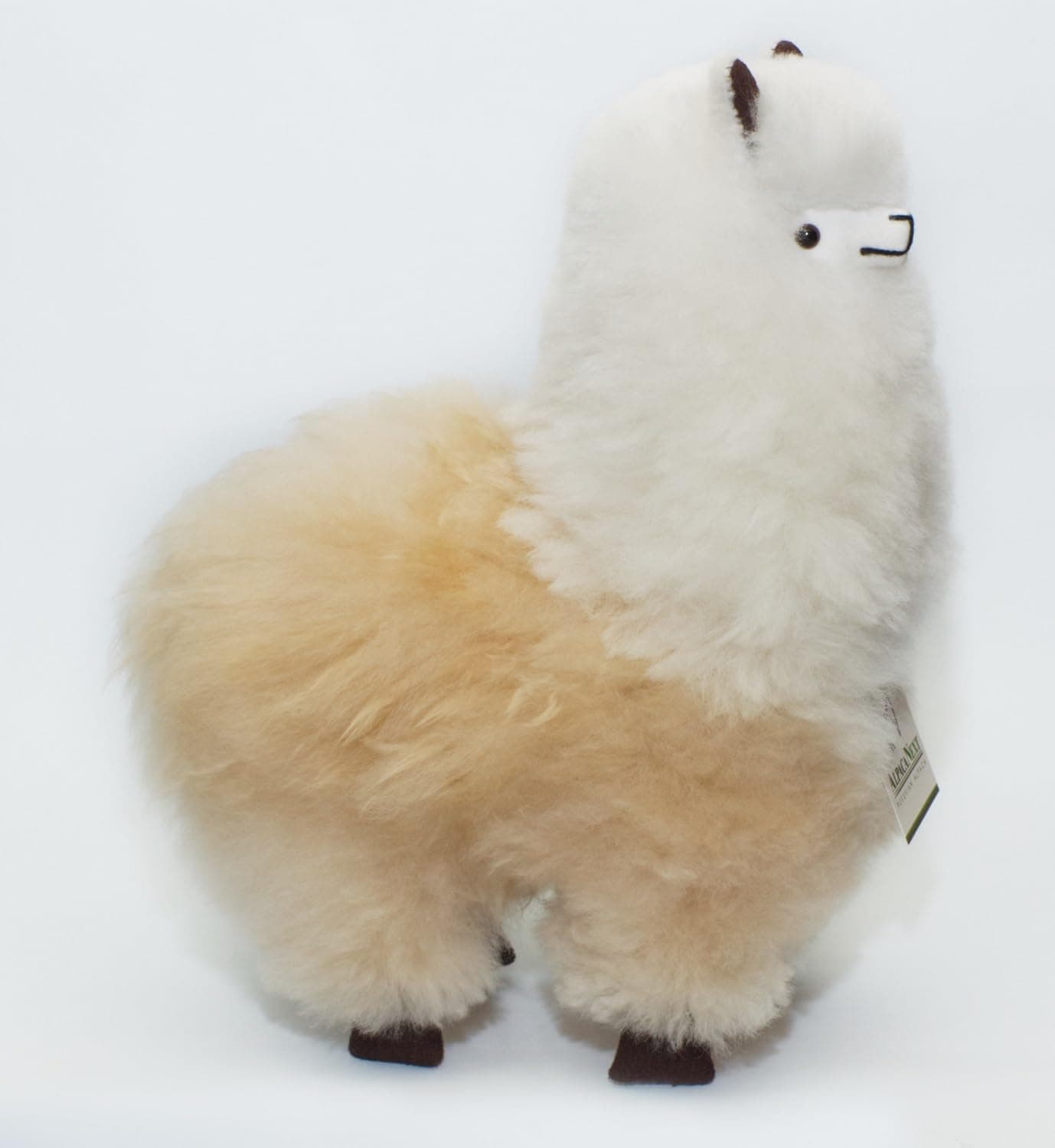 Peluche de AlpacaNext Llama - 12 pulgadas. -Beige y Blanco - Imagen 10