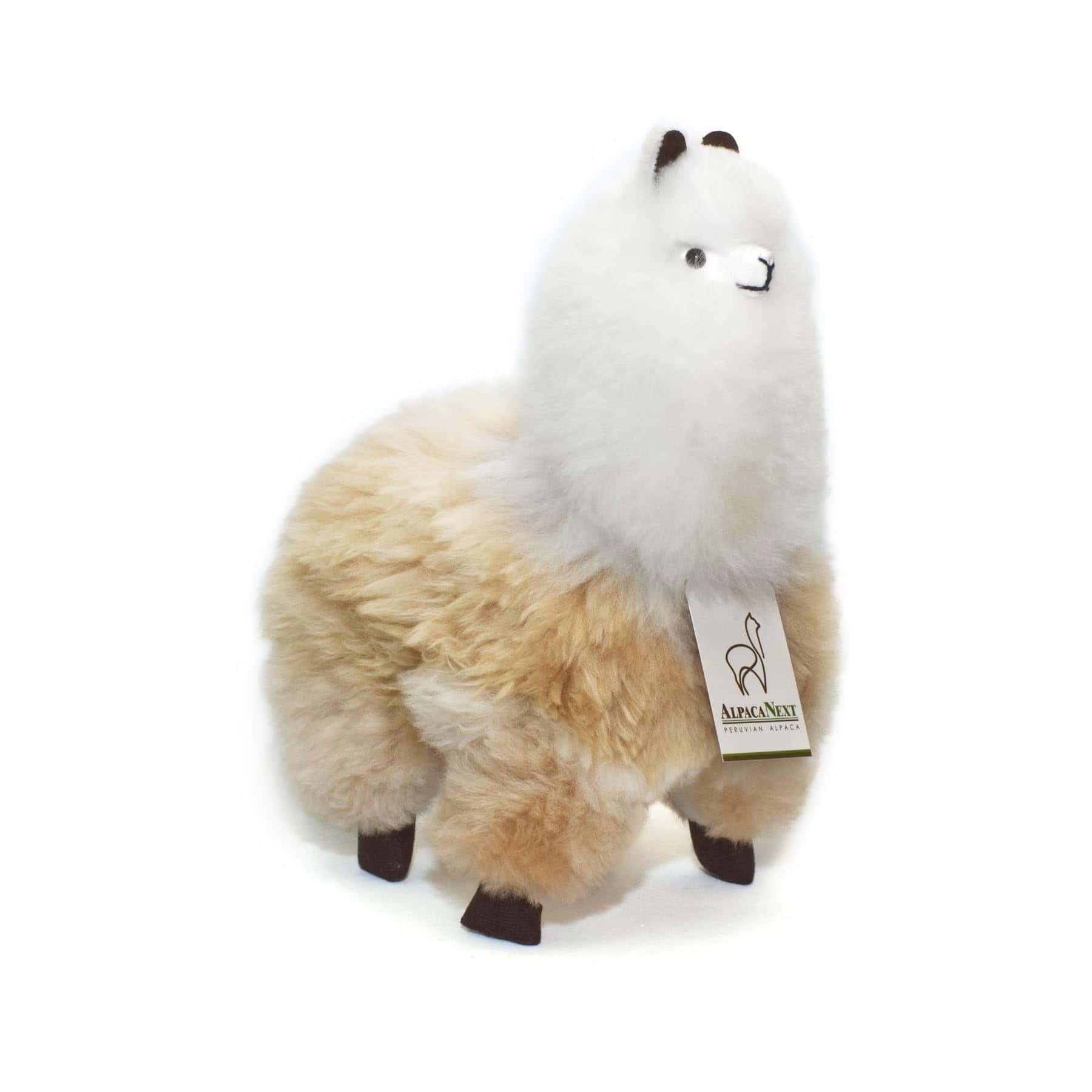 Peluche de AlpacaNext Llama - 12 pulgadas. -Beige y Blanco - Imagen 3