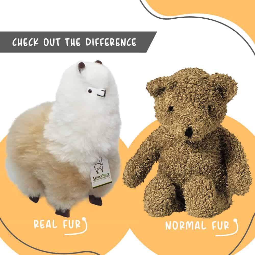 Peluche de AlpacaNext Llama - 12 pulgadas. -Beige y Blanco - Imagen 6