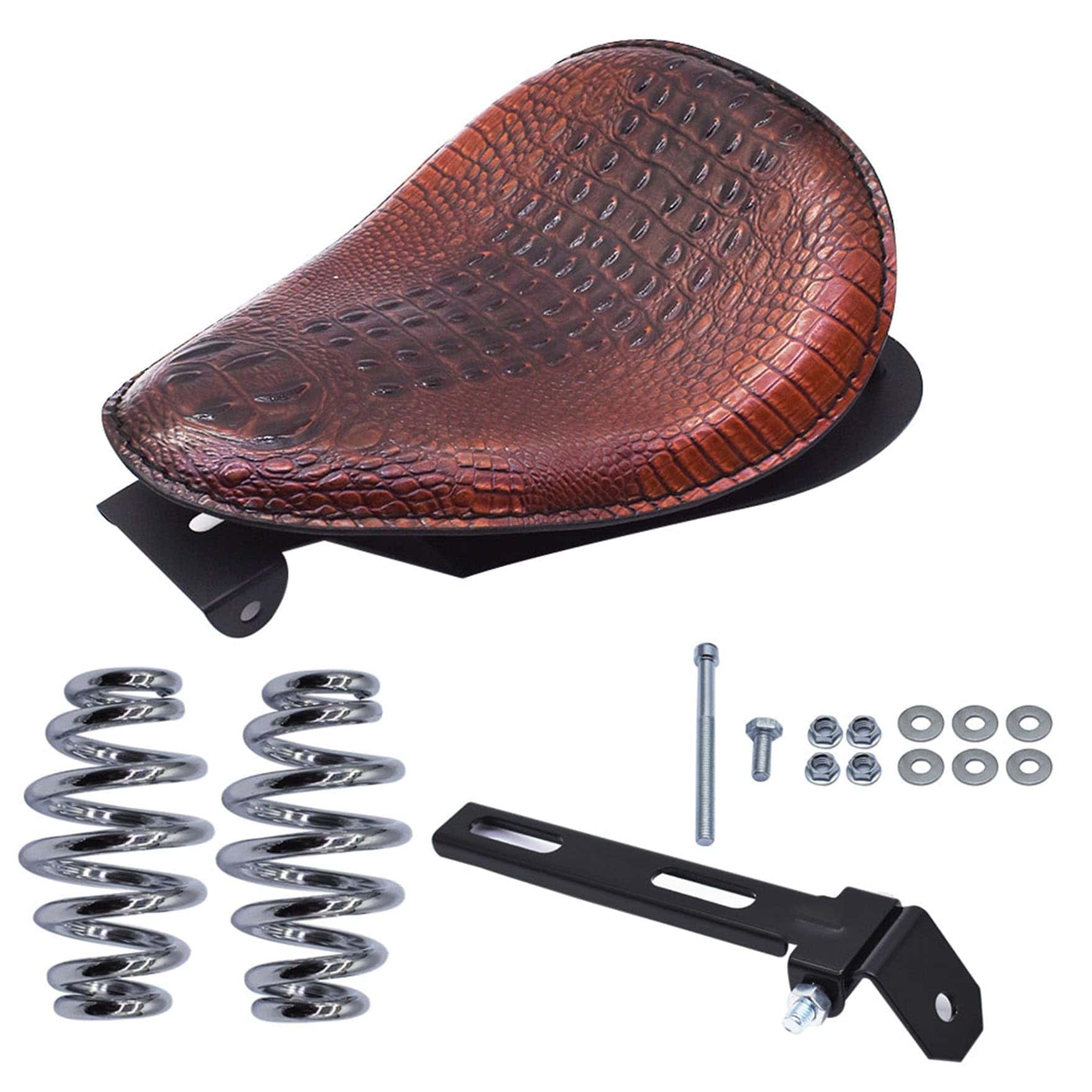 Asiento Individual de Motocicleta de Cuero PU con Resorte y