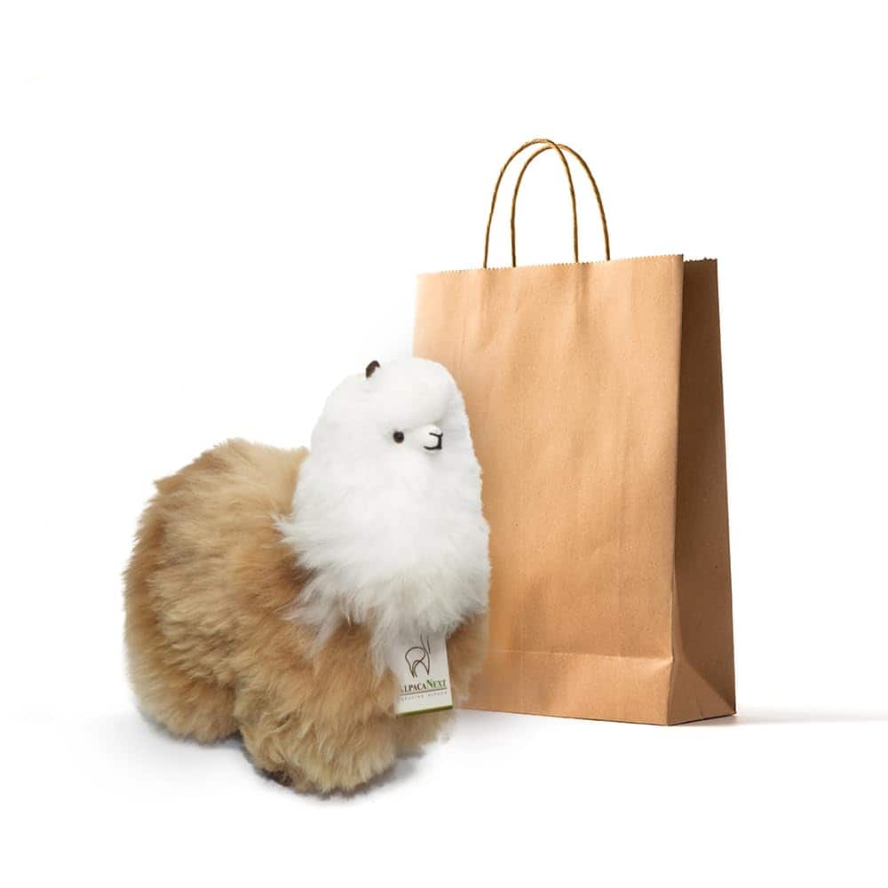 Peluche de Llama AlpacaNext - 12 pulgadas. -Marrón y Blanco - Imagen 7