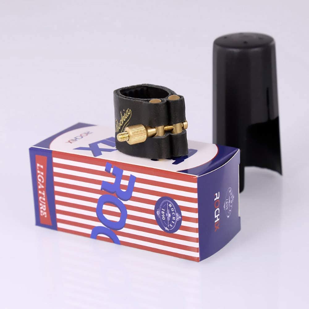 Ligadura de cuero genuino Rochix y tapa de -rinete Bb